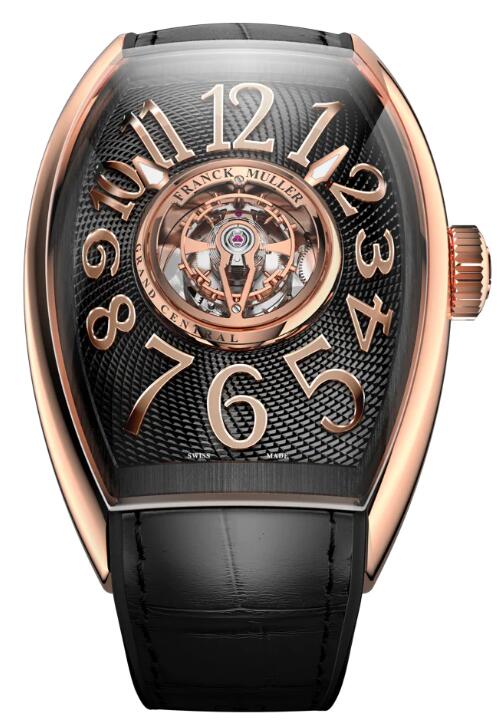 Best FRANCK MULLER Grand Central Tourbillon Rose Gold - Black CX 40 T CTR 5N TTNRBR (NR.5N) Replica Watch